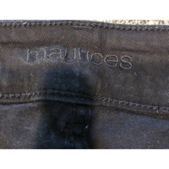 Maurices Distressed Black Jeans Womens Cotton Blend Medium Large - Picture 3 of 8